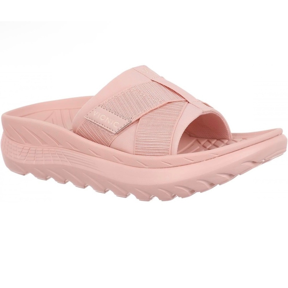 Vionic Rebound‎ Recovery Slide Sandals Peach Pink Unisex Mens 11.5 Womens 13 NEW